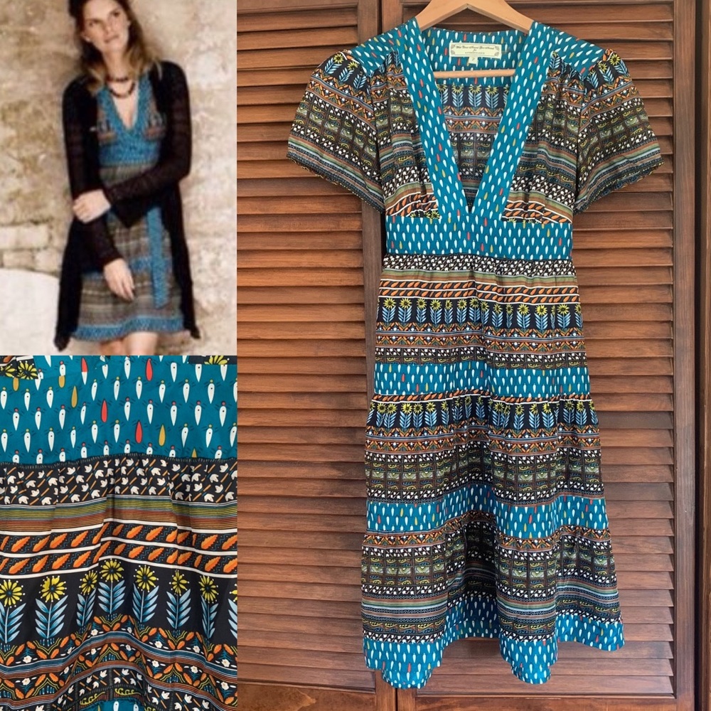 ANTHROPOLOGY WCAGA 100% Silk dress sz 2
